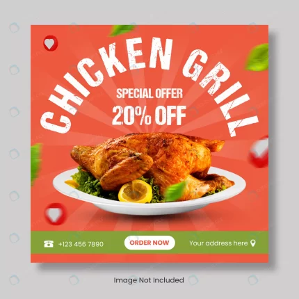 chicken grill instagram post template banner crc564606c5 size4.30mb - title:graphic home - اورچین فایل - format: - sku: - keywords: p_id:353984