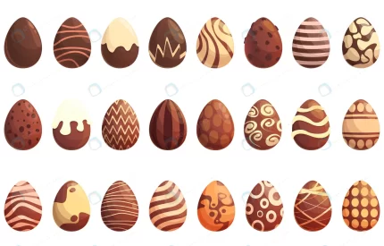 chocolate eggs icons set cartoon vector easter ca crc2a0fdee7 size5.08mb - title:graphic home - اورچین فایل - format: - sku: - keywords: p_id:353984