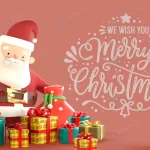 - christmas 3d background with santa claus presents crc544f33ee size35.84mb - Home