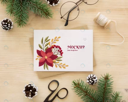christmas eve assortment with card envelope mock crce5569771 size53.14mb - title:graphic home - اورچین فایل - format: - sku: - keywords: p_id:353984