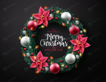 christmas wreath vector design merry christmas te crcf192935e size13.44mb - title:graphic home - اورچین فایل - format: - sku: - keywords: p_id:353984
