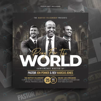 church flyer pray world conference social media po rnd631 frp12857671 - title:graphic home - اورچین فایل - format: - sku: - keywords: p_id:353984