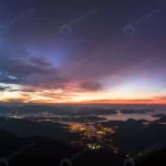 city lights mountains during sunset crc28b99962 size3.89mb 4032x2110 - title:Home - اورچین فایل - format: - sku: - keywords:وکتور,موکاپ,افکت متنی,پروژه افترافکت p_id:63922