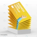 clean modern business card stack mockup rnd409 frp13981436 - title:Home - اورچین فایل - format: - sku: - keywords:وکتور,موکاپ,افکت متنی,پروژه افترافکت p_id:63922