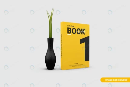 close up book cover mockup design with vase crcc82fd1b8 size3.10mb - title:graphic home - اورچین فایل - format: - sku: - keywords: p_id:353984