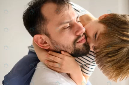 close up son kissing father crcd3412500 size8.35mb 5731x3814 1 - title:graphic home - اورچین فایل - format: - sku: - keywords: p_id:353984