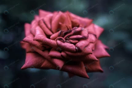 closeup shot beautiful bloomed pink rose with blu crcc5722334 size12.18mb 6000x4000 - title:graphic home - اورچین فایل - format: - sku: - keywords: p_id:353984