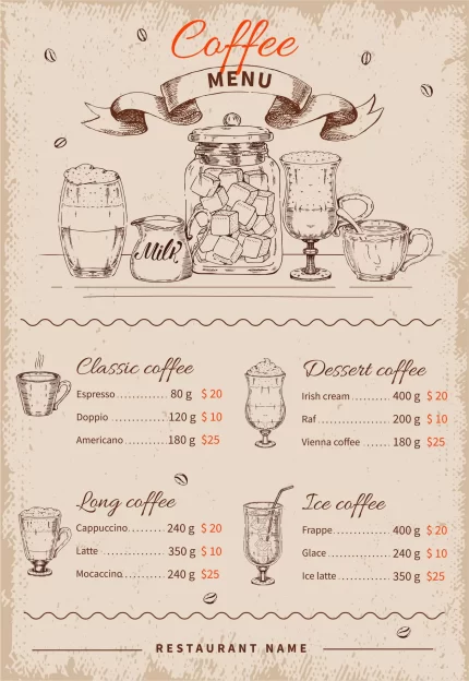 coffee hand drawn restaurant menu crc3bbaeb26 size8.00mb - title:graphic home - اورچین فایل - format: - sku: - keywords: p_id:353984