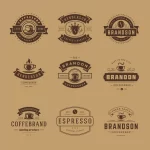 coffee shop logos design templates set crcb4679bf6 size2.84mb - title:Home - اورچین فایل - format: - sku: - keywords:وکتور,موکاپ,افکت متنی,پروژه افترافکت p_id:63922
