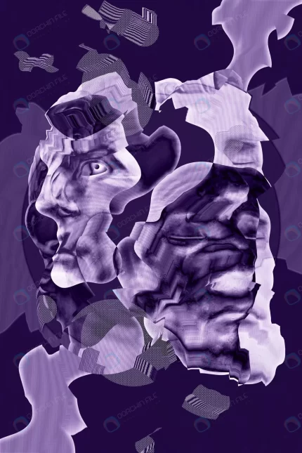 collage with sculpture human face pop art style mo rnd645 frp20186911 - title:graphic home - اورچین فایل - format: - sku: - keywords: p_id:353984