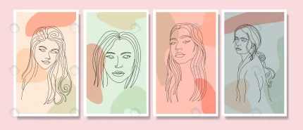 collection beauty woman face minimal hand drawn l crcb0d022f3 size2.49mb 1 - title:graphic home - اورچین فایل - format: - sku: - keywords: p_id:353984