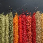 colorful collection spices herbs background black crcbec498d0 size23.62mb 8000x2650 - title:Home - اورچین فایل - format: - sku: - keywords:وکتور,موکاپ,افکت متنی,پروژه افترافکت p_id:63922