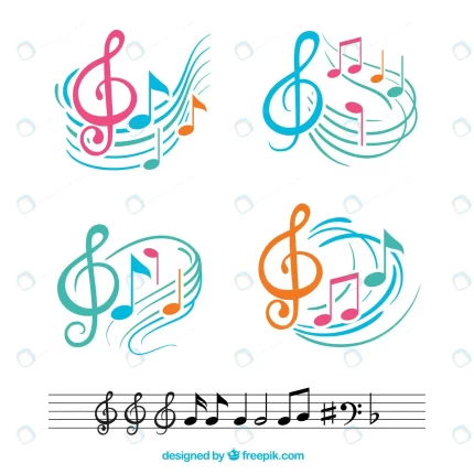colorful musical notes with abstract staves rnd782 frp1013567 1 - title:graphic home - اورچین فایل - format: - sku: - keywords: p_id:353984