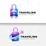 - colorful suitcase traveling logo plane holiday log rnd702 frp7144368 - Home