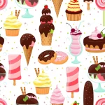 - colorful vector ice cream and sweets seamless bac crc6c96c113 size3.38mb - Home