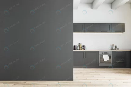 contemporary kitchen interior with blank gray wal crceb092d68 size6.86mb 4500x3000 - title:graphic home - اورچین فایل - format: - sku: - keywords: p_id:353984
