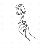 continuous line art drawing hand holding flower h crc7a570281 size0.33mb 1 - title:Home - اورچین فایل - format: - sku: - keywords:وکتور,موکاپ,افکت متنی,پروژه افترافکت p_id:63922