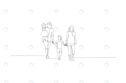 continuous line drawing happy family profile vect crc6a4998f3 size0.44mb - title:graphic home - اورچین فایل - format: - sku: - keywords: p_id:353984