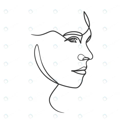 continuous line drawing woman face cute female li crc64f9e942 size0.26mb 1 - title:graphic home - اورچین فایل - format: - sku: - keywords: p_id:353984