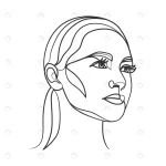 - continuous line drawing woman face cute female li crca229083d size0.42mb 1 - Home