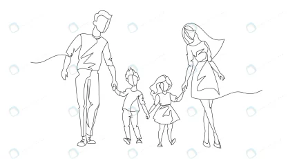 continuous line parents walking with children one crc16dde8e4 size1.39mb - title:graphic home - اورچین فایل - format: - sku: - keywords: p_id:353984