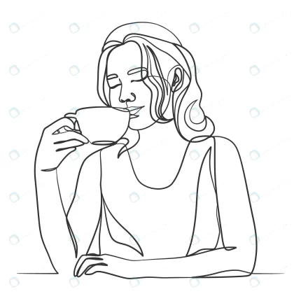 continuous one line art drawing woman drinking co crc89b72f1a size0.54mb 1 - title:graphic home - اورچین فایل - format: - sku: - keywords: p_id:353984