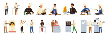 cooking isolated flat icons white background with crcfca8672a size1.92mb - title:graphic home - اورچین فایل - format: - sku: - keywords: p_id:353984