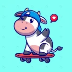cool cow playing skateboard cartoon vector icon i crc21bb36ef size1.17mb - title:Home - اورچین فایل - format: - sku: - keywords:وکتور,موکاپ,افکت متنی,پروژه افترافکت p_id:63922