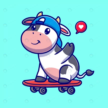 cool cow playing skateboard cartoon vector icon i crc21bb36ef size1.17mb - title:graphic home - اورچین فایل - format: - sku: - keywords: p_id:353984