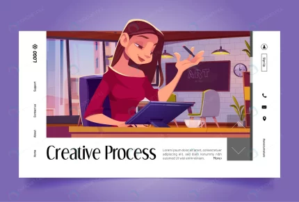 creative process cartoon landing page art project crc3d07e6e8 size3.69mb - title:graphic home - اورچین فایل - format: - sku: - keywords: p_id:353984