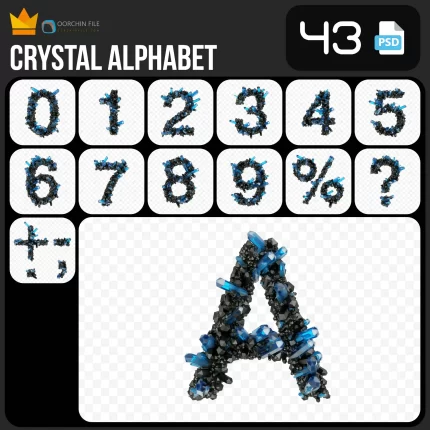 crystal alphabet 1ac - title:graphic home - اورچین فایل - format: - sku: - keywords: p_id:353984
