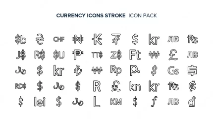 currency icons stroke rnd227 frp25691345 - title:graphic home - اورچین فایل - format: - sku: - keywords: p_id:353984