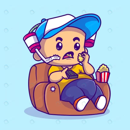 cute boy eating popcorn sofa cartoon vector icon crc3ca87e28 size2.22mb - title:graphic home - اورچین فایل - format: - sku: - keywords: p_id:353984