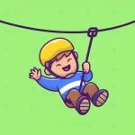 - cute boy play flying fox cartoon vector icon illu crc6a8be4a2 size0.67mb - Home