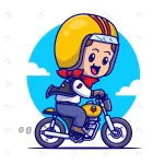 cute boy riding motorbike cartoon vector icon ill crc7046cdd3 size1.51mb - title:Home - اورچین فایل - format: - sku: - keywords:وکتور,موکاپ,افکت متنی,پروژه افترافکت p_id:63922