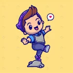 cute boy stepping rock cartoon vector icon illust crc4e85abbe size1.73mb - title:Home - اورچین فایل - format: - sku: - keywords:وکتور,موکاپ,افکت متنی,پروژه افترافکت p_id:63922