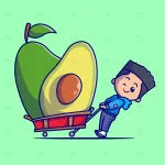 - cute boy with avocado cartoon vector icon illustr crc79aa48c3 size1.20mb - Home