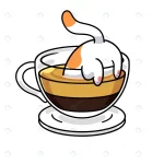 - cute cat espresso cartoon character vector illustr rnd699 frp31718421 - Home