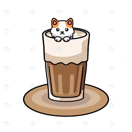 cute cat mochaccino cartoon character vector illus rnd155 frp31718401 - title:graphic home - اورچین فایل - format: - sku: - keywords: p_id:353984