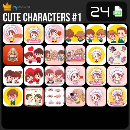 cute character 1b - title:graphic home - اورچین فایل - format: - sku: - keywords: p_id:353984