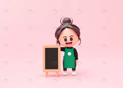 cute chef baker barista standing with open menu b crc180e8152 size9.32mb 7400x5300 - title:graphic home - اورچین فایل - format: - sku: - keywords: p_id:353984