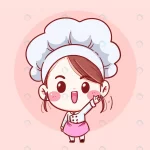 cute chef girl smiling cartoon art illustrat - title:Home - اورچین فایل - format: - sku: - keywords:وکتور,موکاپ,افکت متنی,پروژه افترافکت p_id:63922