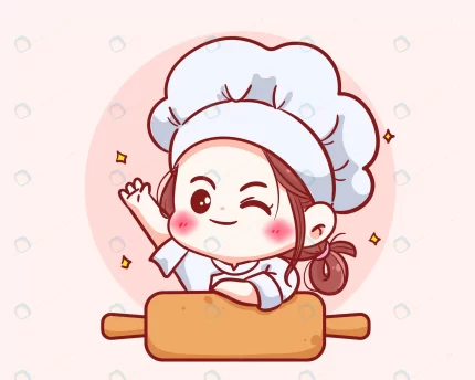 cute chef girl uniform character hold hand smilin crccab72b63 size1.88mb - title:graphic home - اورچین فایل - format: - sku: - keywords: p_id:353984