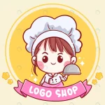 - cute chef holding tray logo shop crc85d1a88 - Home