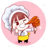 cute chef with grilled skewered milk pork th 1 - title:Home - اورچین فایل - format: - sku: - keywords:وکتور,موکاپ,افکت متنی,پروژه افترافکت p_id:63922