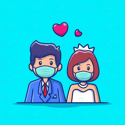 cute couple marriage man woman wearing mask carto crc5ac7a126 size0.75mb - title:graphic home - اورچین فایل - format: - sku: - keywords: p_id:353984