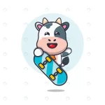 cute cow mascot cartoon character with skateboard crc8b4ef830 size1.35mb - title:Home - اورچین فایل - format: - sku: - keywords:وکتور,موکاپ,افکت متنی,پروژه افترافکت p_id:63922