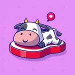 - cute cow sleeping beef steak cartoon vector icon crcc9668b24 size1.06mb - Home