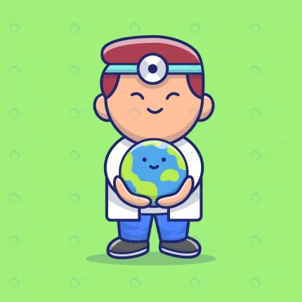 cute doctor save cute earth icon illustration cor crc65333697 size0.58mb - title:graphic home - اورچین فایل - format: - sku: - keywords: p_id:353984