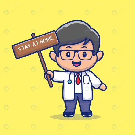 cute doctor stay home icon illustration crc3f1d8f81 size0.77mb - title:graphic home - اورچین فایل - format: - sku: - keywords: p_id:353984